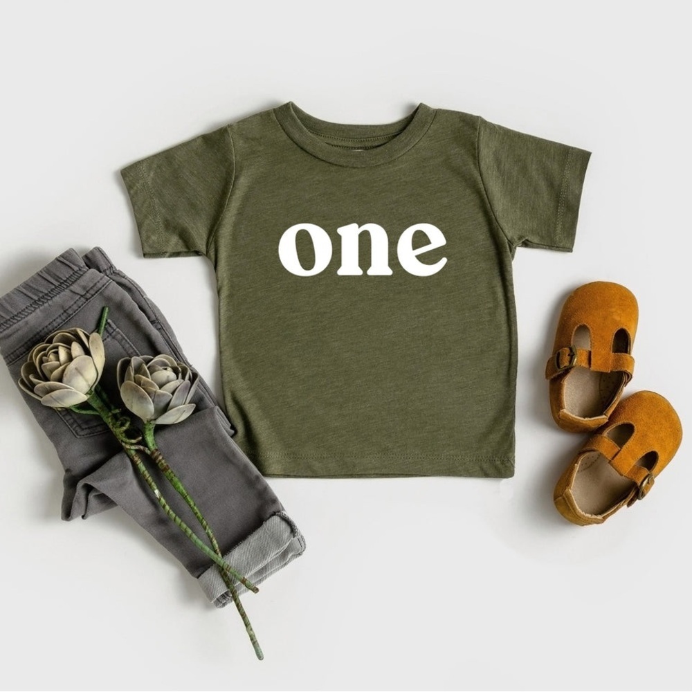 Olive Green Toddler T-Shirt - ONE